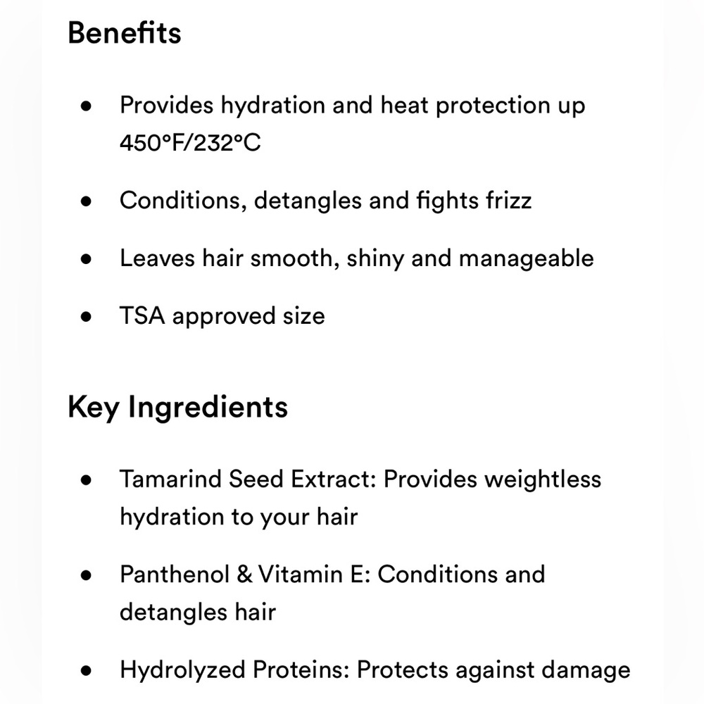 OUAI Travel Size Leave In Conditioner - Picture 2 of 2